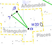 Ciel profond autour du Triangle